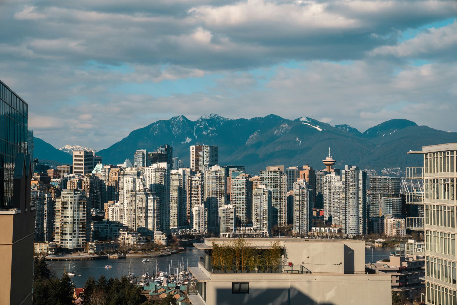 Vancouver skyline with mountains in the background during daytime